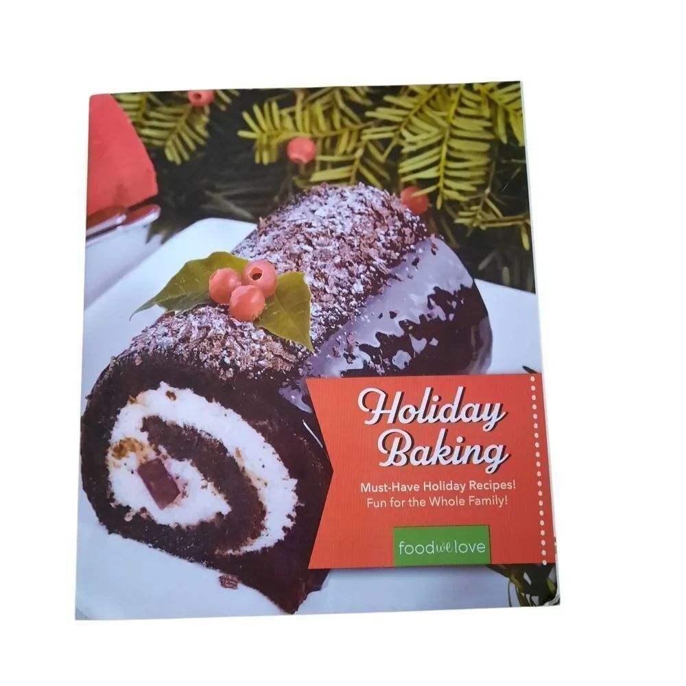 Holiday Baking Book - Festive Red and Green